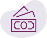 purple money icon